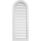 Ekena Millwork Round Top Surface Mount PVC Gable Vent: Functional, w/ 2"W x 2"P Brickmould Sill Frame, 16"W x 40"H GVPRT16X4003SF - alternate 1